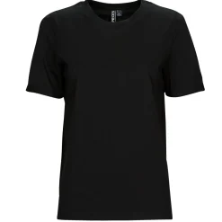 New Pieces - PCRIA SS FOLD UP SOLID TEE Noir