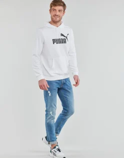Puma - ESS BIG LOGO HOODIE FL Blanc Online