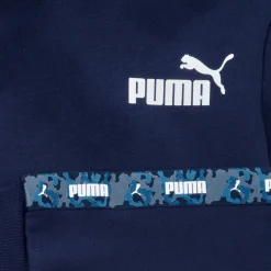 Puma - ESS TAPE CAMO HOODIE FL B Marine