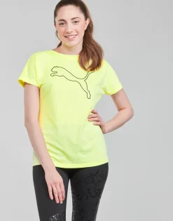 Sale Puma - RECYCL JERSY CAT TEE Jaune