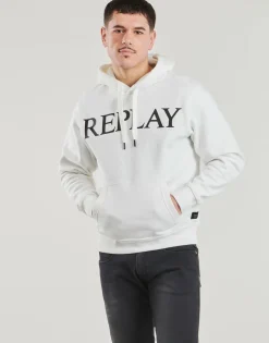 Replay - SWEATSHIRT Blanc Discount