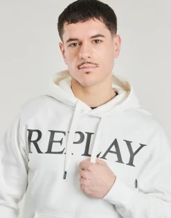 Replay - SWEATSHIRT Blanc Discount