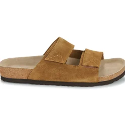 Hot Selected - SLHBASTIAN SUEDE STRAP SLIDER B Cognac