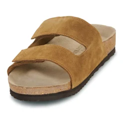 Hot Selected - SLHBASTIAN SUEDE STRAP SLIDER B Cognac