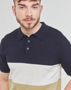 Selected - SLHMATTIS SS KNIT BLOCK POLO B Discount