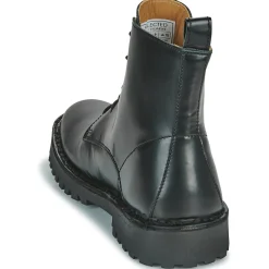 Online Selected - SLHRICKY LEATHER LACE-UP BOOT Noir