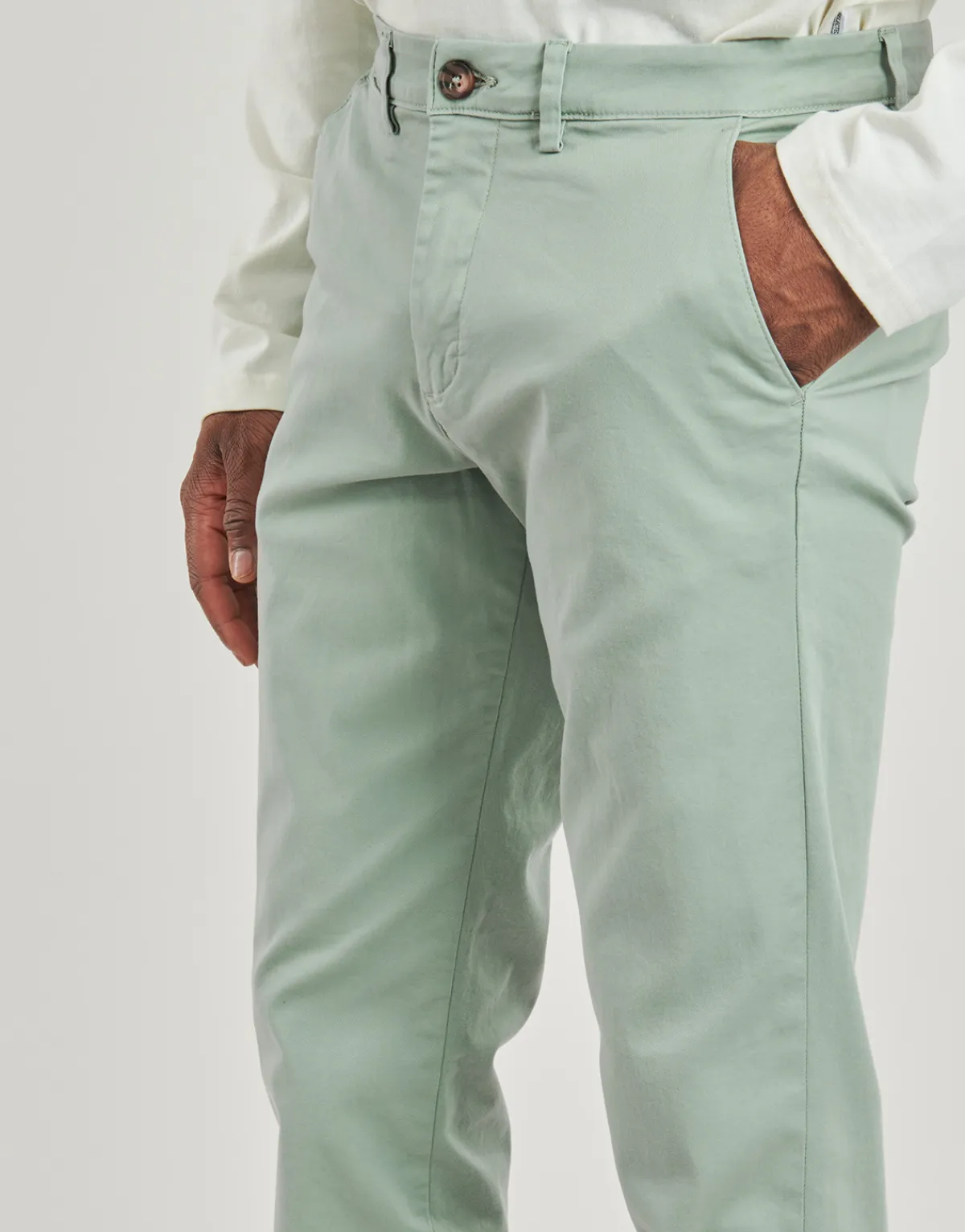 Selected - SLHSLIM-NEW MILES 175 FLEX CHINO Vert Best