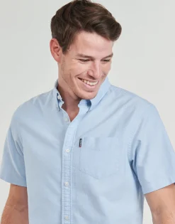 Superdry - CHEMISE OXFORD Bleu Sale