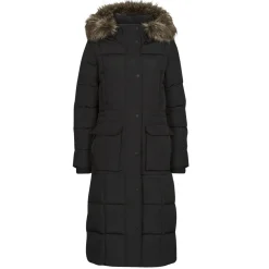 Discount Superdry - EVEREST LONGLINE PUFFER COAT Noir