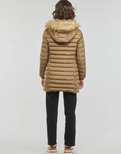 Clearance Superdry - FUJI HOODED MID LENGTH PUFFER Marron