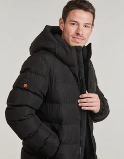 Discount Superdry - HOODED SPORTS PUFFR JACKET Noir