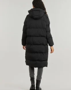 Superdry - LONGLINE HOODED PUFFER COAT Noir Clearance
