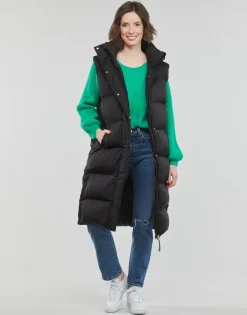 New Superdry - LONGLINE HOODED PUFFER GILET Noir