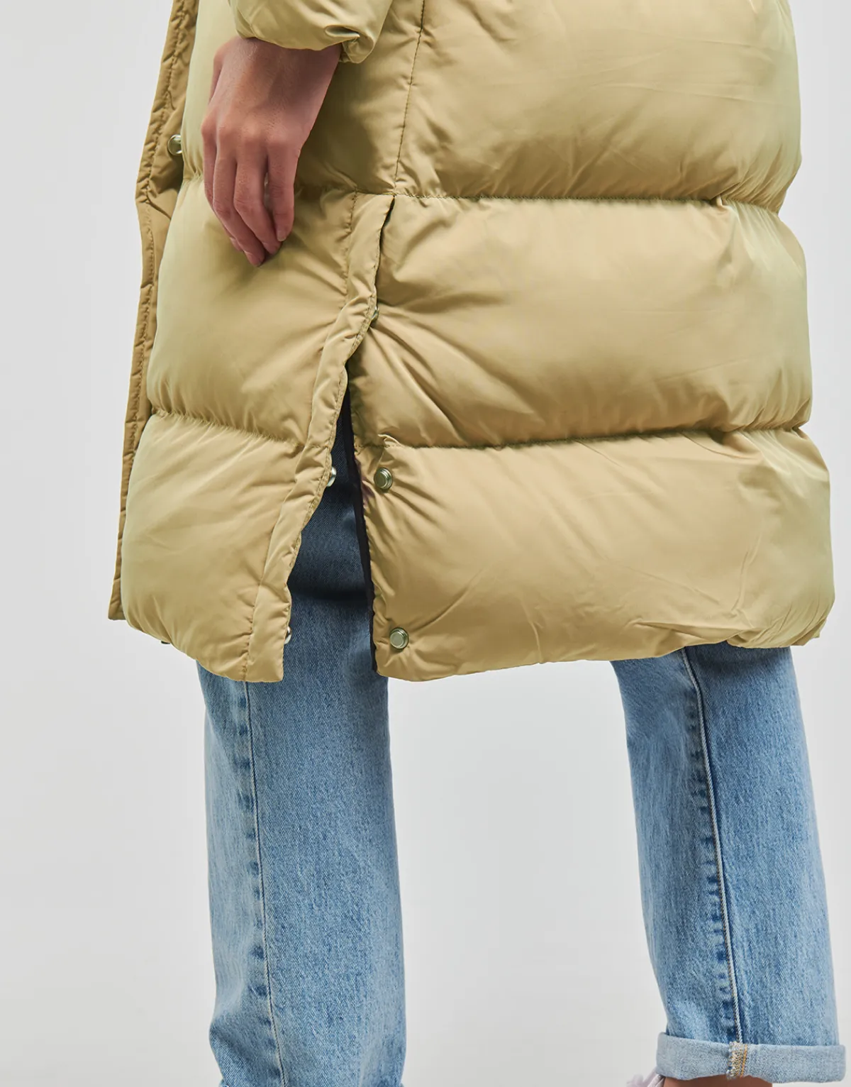 Hot Superdry - STUDIOS LONGLINE DUVET COAT ShakerBeige