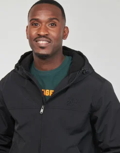 Superdry - SURPLUS NYLON HOODED BOMBER Noir