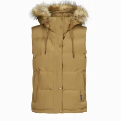 New Superdry - VINTAGE EVEREST FAUX FUR GILET Sandstone