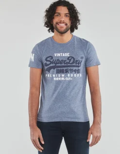 Superdry - VL TEE Bleu