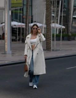 THEAD. - ABIGAIL COAT Blanc Clearance