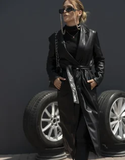 THEAD. - LINDSEY TRENCH Noir Outlet