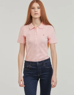 Online Tommy Hilfiger - 1985 SLIM PIQUE POLO SS Rose