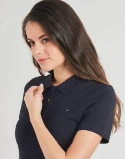 Discount Tommy Hilfiger - 1985 SLIM PIQUE POLO DRESS SS Marine