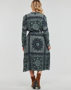 Tommy Hilfiger - BANDANA VIS MIDI SHIRT DRESS LS Marine Sale