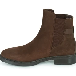 Tommy Hilfiger - Coin Suede Flat Boot Marron Outlet
