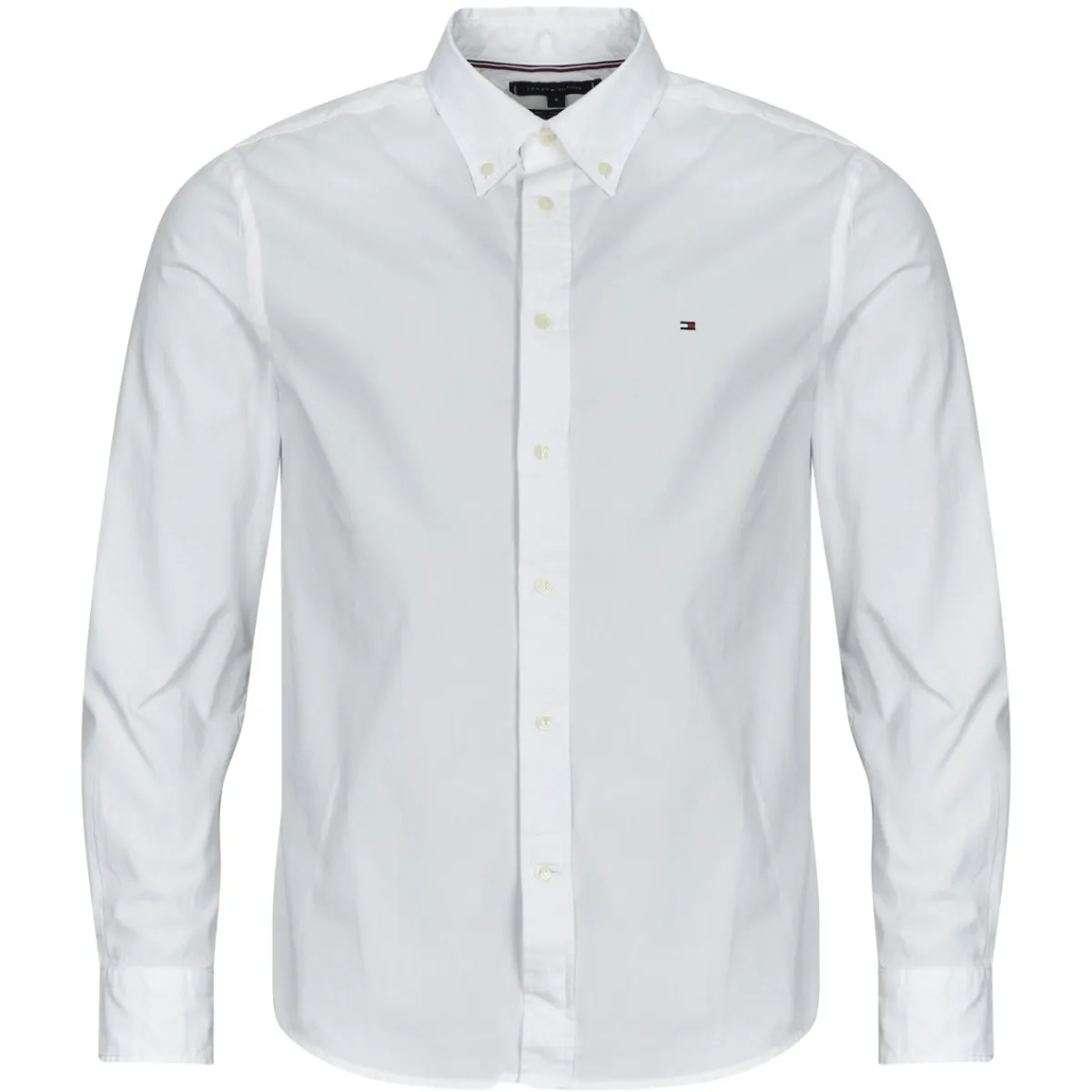 Discount Tommy Hilfiger - CORE FLEX POPLIN SOLID RF SHIRT Blanc