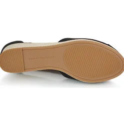Tommy Hilfiger - FLAG CLOSED TOE MID WEDGE ESPAD Noir Outlet