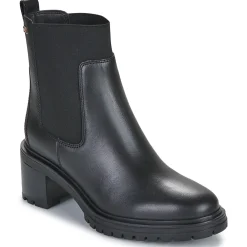 Tommy Hilfiger - FLAG MID HEEL LEATHER CHELSEA Noir Online