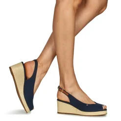 Tommy Hilfiger - FLAG MID WEDGE ESPAD SLINGBACK Marine