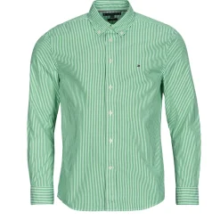 Tommy Hilfiger - FLEX POPLIN CLASSIC STP RF SHIRT Vert
