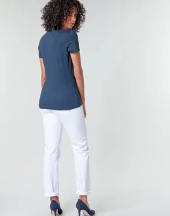 Tommy Hilfiger - HERITAGE V-NECK TEE Marine Clearance