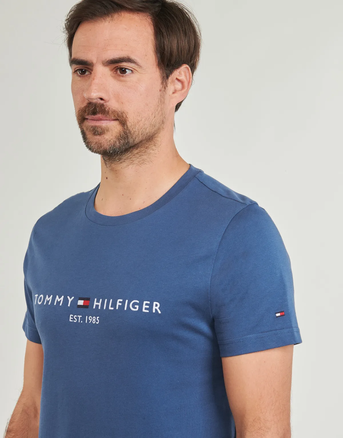 Tommy Hilfiger - LOGO TEE Bleu Online