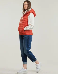 Tommy Hilfiger - LW PADDED GLOBAL STRIPE VEST Rouge Clearance