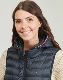 Online Tommy Hilfiger - LW PADDED GLOBAL STRIPE VEST Marine