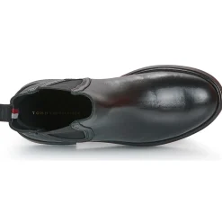 Clearance Tommy Hilfiger - MINIMAL LEATHER CHELSEA LOGOTAPE Noir