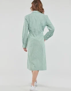 Tommy Hilfiger - ORG CO STRIPE MIDI SHIRT-DRESS
