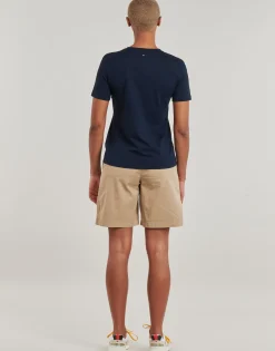 Tommy Hilfiger - REG CONTRAST FLAG SS TEE Marine