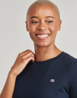 Tommy Hilfiger - REG CONTRAST FLAG SS TEE Marine