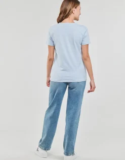 Tommy Hilfiger - REG FROSTED CORP LOGO C-NK SS Bleuciel