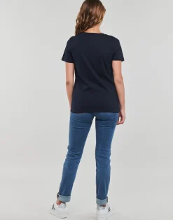 Online Tommy Hilfiger - REG MONOTYPE EMB C-NK SS Marine