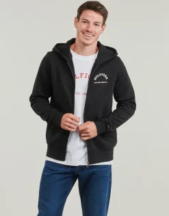 Discount Tommy Hilfiger - ROUNDALL HOODED ZIP THROUGH Noir