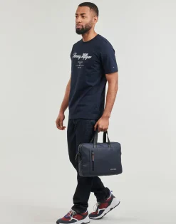 Tommy Hilfiger - SCRIPT LOGO TEE Marine Hot