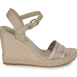 Tommy Hilfiger - SEASONAL WEBBING WEDGE Beige Hot