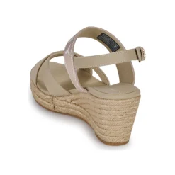 Tommy Hilfiger - SEASONAL WEBBING MID WEDGE Beige Hot