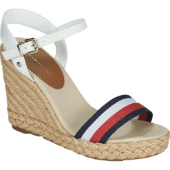 Tommy Hilfiger - SHIMMERY RIBBON HIGH WEDGE Blanc Hot