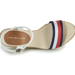 Tommy Hilfiger - SHIMMERY RIBBON HIGH WEDGE Blanc Hot