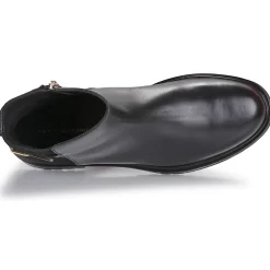 Tommy Hilfiger - TH LOGO LEATHER MIX CHELSEA Noir