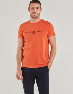Sale Tommy Hilfiger - TOMMY LOGO TEE Orange